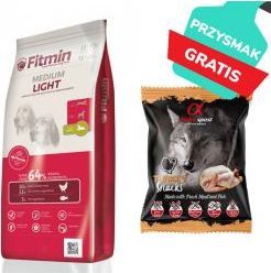 Fitmin  Pakiet Fitmin Medium Light 15 kg + Alpha Spirit Przysmak w Kostce z Indykiem 50 g GRATIS 1