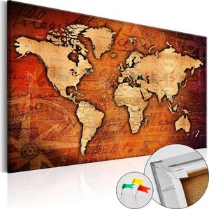 Artgeist Obraz na korku - Bursztynowy świat [Mapa korkowa] uniwersalny 1