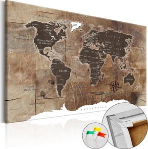 Artgeist Obraz na korku - Drewniana mozaika [Mapa korkowa] uniwersalny 1