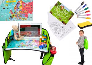 STOLIK PODRÓŻNY DO FOTELIKA DLA DZIECI ERICO KIDS - ZIELONY 1