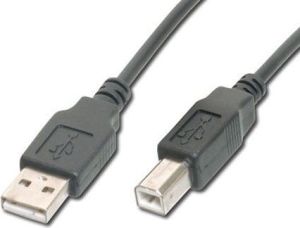 Kabel USB Digitus USB-A - USB-B 1 m Czarny (AK-300105-010-S) 1