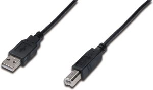 Kabel USB Digitus USB-A - USB-B 1.8 m Czarny (AK-300105-018-S) 1