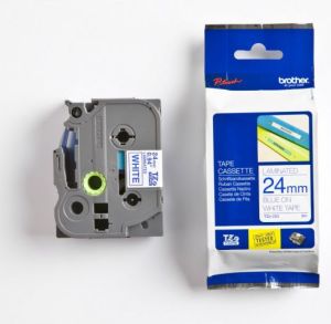 Brother Tapes TZe253 24mm white/blue (TZE253) 1