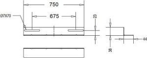 Linkbasic szyna montażowa 750mm do szaf rack 19'' o głęb. 1000mm szara do 100kg (CFA100-2.0-B) 1