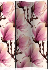 Artgeist Parawan 3-częściowy - Kwitnące magnolie [Room Dividers] uniwersalny 1