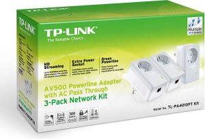 Adapter powerline TP-Link Powerline 3xNano 500mb TL-PA4010PTKit 3
