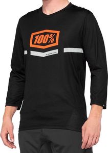 100% Koszulka męska 100% AIRMATIC 3/4 Sleeve black orange roz. XL (NEW) uniwersalny 1