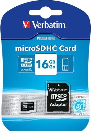 Karta Verbatim Premium MicroSDHC 16 GB Class 10 UHS-I/U1  (44082) 2