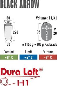 High Peak Śpiwór Black Arrow szary 4