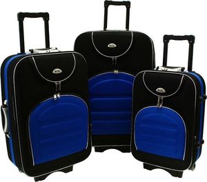 Pellucci RGL 801 Zestaw walizek czarno-niebieskie 1