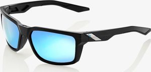 100% Okulary 100% DAZE Matte Black - HiPER Blue Multilayer Mirror Lens (Szkła Niebieskie Lustrzane Wielowarstwowe, przepuszczalność światła 15%) (NEW) uniwersalny 1
