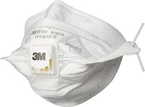 Maska filtrująca antywirusowa 3M VFLEX 9163 FFP3 smog N99 1
