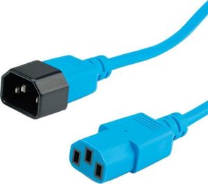 Kabel zasilający Roline ROLINE Kabel zasilający do monitora IEC320 C14/C13 1.8m niebieski 1
