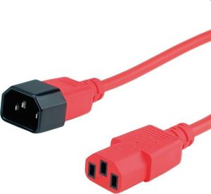 Kabel zasilający Roline ROLINE Kabel zasilający do monitora IEC320 C14/C13 1.8m czerwony 1