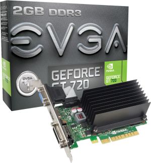 Karta graficzna EVGA GeForce GT 720 2GB DDR3 (64 bit) HDMI, DVI, D-Sub (02G-P3-2724-KR) 1