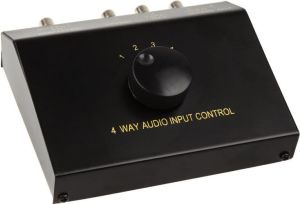 InLine 4-pozycyjny Audio Switch, Manualny, Cinch/3,5mm jack (19999B) 1