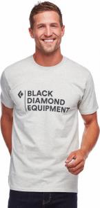 Black Diamond Koszulka męska M Stacked Logo Tee Birch Heather r. L 1