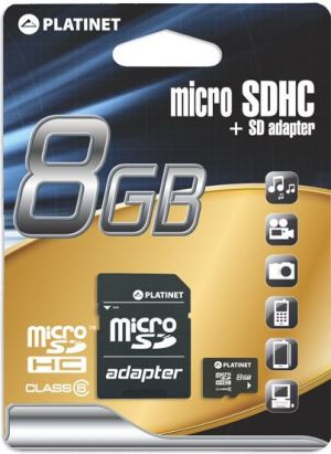 Karta Platinet MicroSDHC 8 GB Class 6  (40799) 1