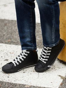 Ombre Trampki męskie za kostkę T330 - czarne 45 2