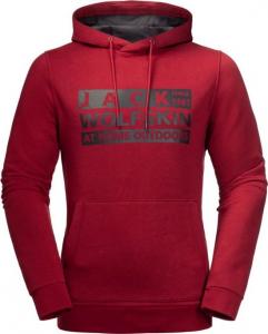 Jack Wolfskin Bluza męska Brand Hoody M dark lacquer red r. M (1709201-2027) 1