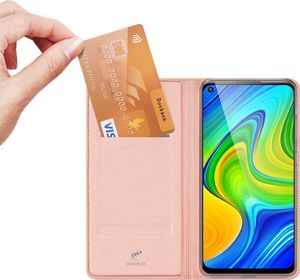 Dux Ducis DUX DUCIS Skin Pro kabura etui pokrowiec z klapką Xiaomi Redmi 10X 4G / Xiaomi Redmi Note 9 różowy uniwersalny 2
