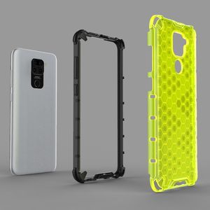 Hurtel Honeycomb etui pancerny pokrowiec z żelową ramką Xiaomi Redmi 10X 4G / Xiaomi Redmi Note 9 czerwony uniwersalny 3