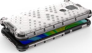 Hurtel Honeycomb etui pancerny pokrowiec z żelową ramką Xiaomi Redmi 10X 4G / Xiaomi Redmi Note 9 czarny uniwersalny 2