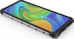Hurtel Honeycomb etui pancerny pokrowiec z żelową ramką Xiaomi Redmi 10X 4G / Xiaomi Redmi Note 9 czarny uniwersalny 10