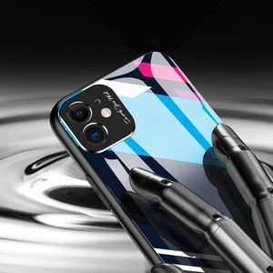 Hurtel Color Glass Case etui pokrowiec nakładka ze szkła hartowanego z osłoną na aparat Huawei P30 Lite pattern 3 uniwersalny 15