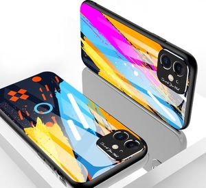 Hurtel Color Glass Case etui pokrowiec nakładka ze szkła hartowanego z osłoną na aparat Huawei P30 Lite pattern 3 uniwersalny 3