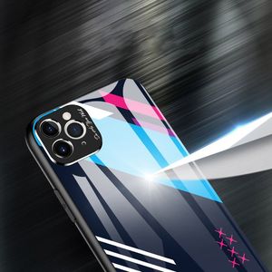 Hurtel Color Glass Case etui pokrowiec nakładka ze szkła hartowanego z osłoną na aparat iPhone 11 Pro pattern 1 uniwersalny 5