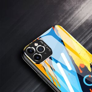 Hurtel Color Glass Case etui pokrowiec nakładka ze szkła hartowanego z osłoną na aparat iPhone 11 Pro Max pattern 5 uniwersalny 3