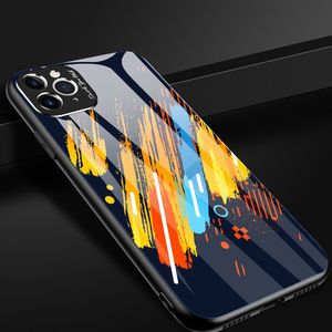 Hurtel Color Glass Case etui pokrowiec nakładka ze szkła hartowanego z osłoną na aparat iPhone 11 Pro Max pattern 3 uniwersalny 15