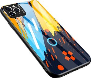 Hurtel Color Glass Case etui pokrowiec nakładka ze szkła hartowanego z osłoną na aparat iPhone 11 Pro Max pattern 1 uniwersalny 1