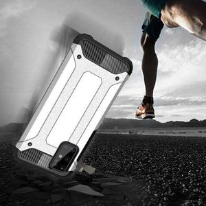 Hurtel Hybrid Armor pancerne hybrydowe etui pokrowiec Samsung Galaxy S20 Plus srebrny uniwersalny 4