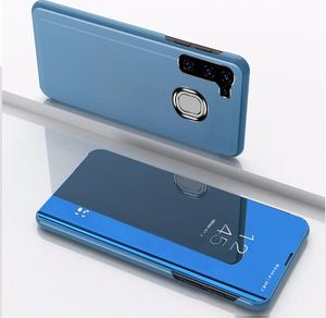 Hurtel Clear View Case futerał etui z klapką Samsung Galaxy A21S niebieski uniwersalny 2