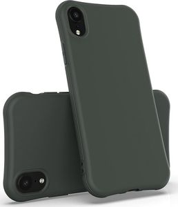 Hurtel Soft Color Case elastyczne żelowe etui do iPhone XR ciemnozielony uniwersalny 2