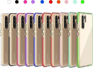 Hurtel Spring Case pokrowiec żelowe etui z kolorową ramką do Huawei P30 Pro miętowy uniwersalny 4