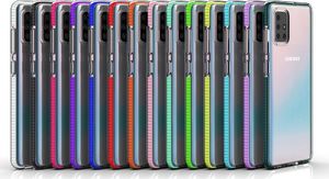 Hurtel Spring Case pokrowiec żelowe etui z kolorową ramką do Samsung Galaxy A71 miętowy uniwersalny 5