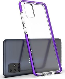 Hurtel Spring Case pokrowiec żelowe etui z kolorową ramką do Samsung Galaxy A51 jasnoróżowy uniwersalny 2