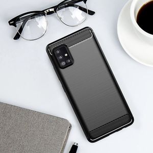 Hurtel Carbon Case elastyczne etui pokrowiec Samsung Galaxy A51 5G niebieski uniwersalny 9