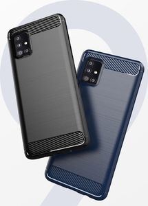 Hurtel Carbon Case elastyczne etui pokrowiec Samsung Galaxy A51 5G czarny uniwersalny 2