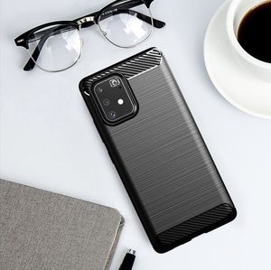 Hurtel Carbon Case elastyczne etui pokrowiec Samsung Galaxy S10 Lite czarny uniwersalny 11