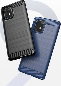 Hurtel Carbon Case elastyczne etui pokrowiec Samsung Galaxy S10 Lite czarny uniwersalny 2