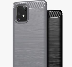 Hurtel Carbon Case elastyczne etui pokrowiec Samsung Galaxy S10 Lite czarny uniwersalny 7