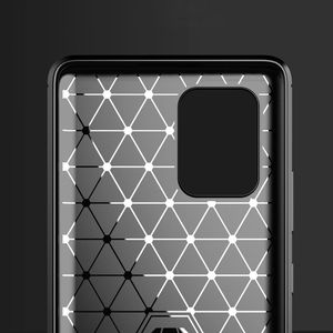Hurtel Carbon Case elastyczne etui pokrowiec Samsung Galaxy S10 Lite czarny uniwersalny 8
