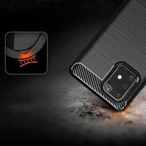 Hurtel Carbon Case elastyczne etui pokrowiec Samsung Galaxy S10 Lite czarny uniwersalny 10