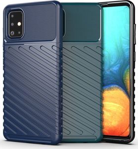 Hurtel Thunder Case elastyczne pancerne etui pokrowiec Samsung Galaxy A71 niebieski uniwersalny 13
