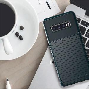 Hurtel Thunder Case elastyczne pancerne etui pokrowiec Samsung Galaxy S10 Plus zielony uniwersalny 6