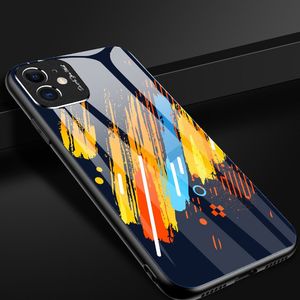 Hurtel Color Glass Case etui pokrowiec nakładka ze szkła hartowanego z osłoną na aparat iPhone 11 pattern 1 uniwersalny 17